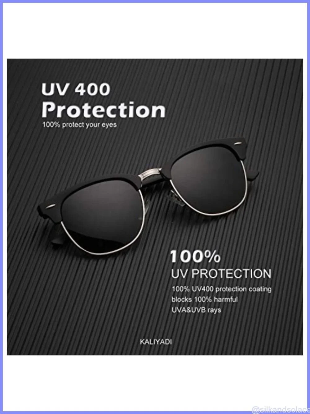 Polarized Semi-Rimless Sunglasses UV Blocking Driving Eyewear 2 Pack